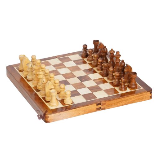 Wrightwood Personalized Foldable Magnetic Travel Chess Set with Storage Elevate Your Travel Games - Image 2