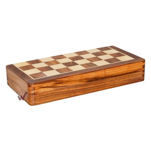 Wrightwood Personalized Foldable Magnetic Travel Chess Set with Storage Elevate Your Travel Games - Image 3