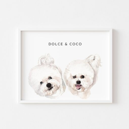 Personalized Watercolor Masterpiece Capture the Bond of Your Beloved Pets - Image 4