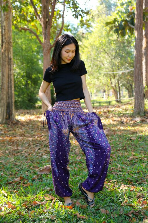 Captivating Purple Harem Pants for Men Elevate Your Style with Comfort and Flair - Image 2