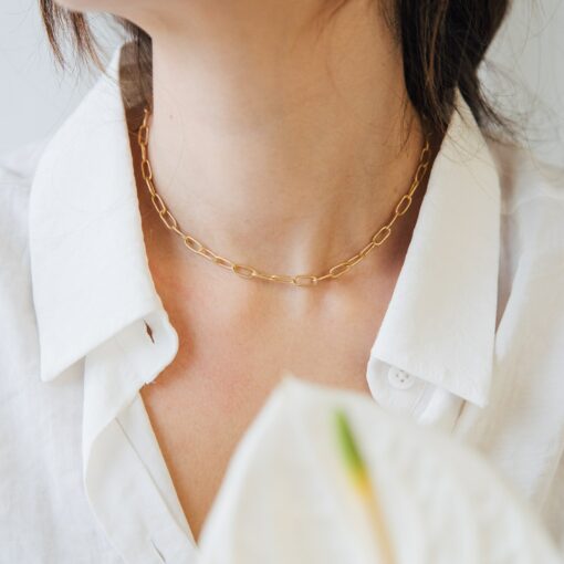 Perfect Layering Link Necklace Elevate Your Style with Minimalist Elegance - Image 3