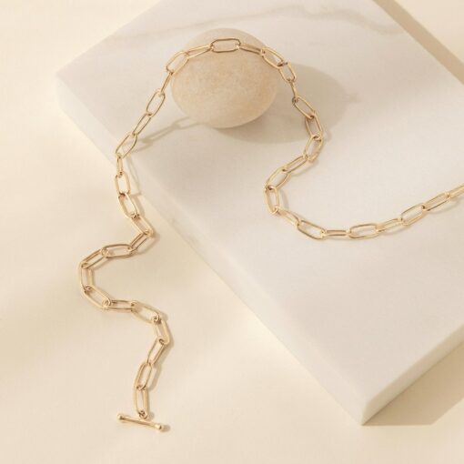 Perfect Layering Link Necklace Elevate Your Style with Minimalist Elegance - Image 4