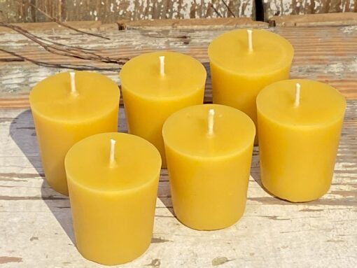 Illuminate Your Home with Nature's Golden Glow Pure Beeswax Flat Top Votives - Image 2