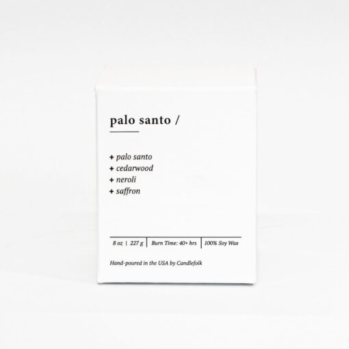 PALO SANTO Hand-Poured 8 oz Soy Candle for Purification and Relaxation - Image 3