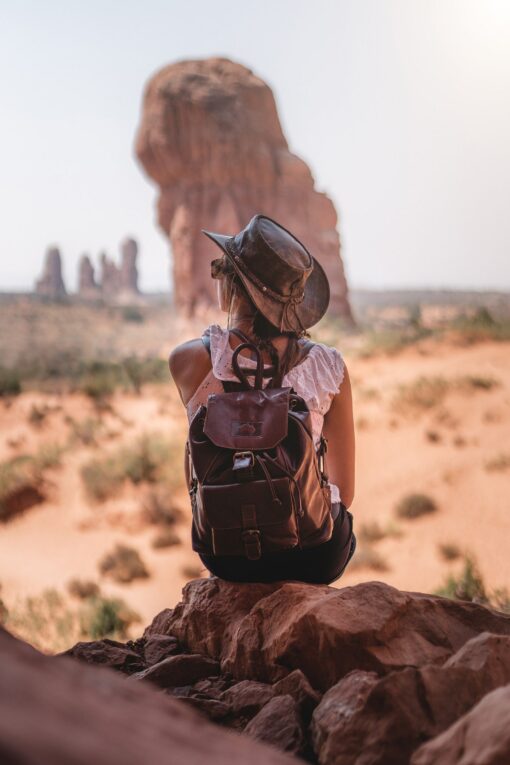 Wombat Foldable Leather Hat The Wilds Full Grain Leather Unisex Cowboy Hat for Trekking and the Australian Bush - Image 6