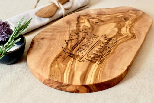 Personalized Olive Wood Cutting Board The Perfect Gift for Caravan and Camping Enthusiasts - Image 2