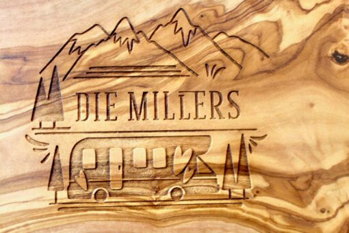 Personalized Olive Wood Cutting Board The Perfect Gift for Caravan and Camping Enthusiasts - Image 3