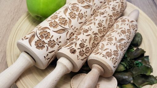 Engraved Rolling Pin Elevate Your Baking with Custom Embossed Patterns - Image 5