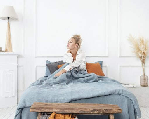 Luxurious Stone Washed Linen Fitted Bed Sheet A Mother's Day Gift of Comfort and Style - Image 5