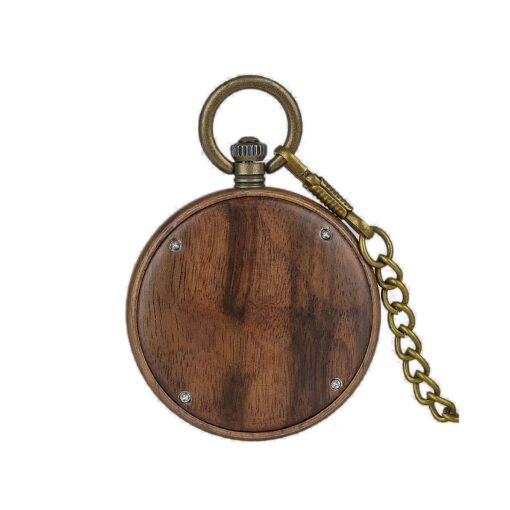 Timeless Elegance Engraved Wooden Pocket Watch, A Sustainable Gift for the Modern Man - Image 3