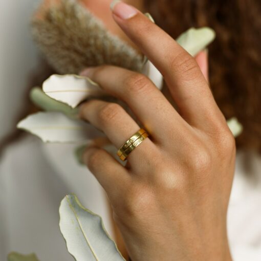 Personalized Engraved Skinny Band Ring A Timeless Keepsake for Loved Ones - Image 5