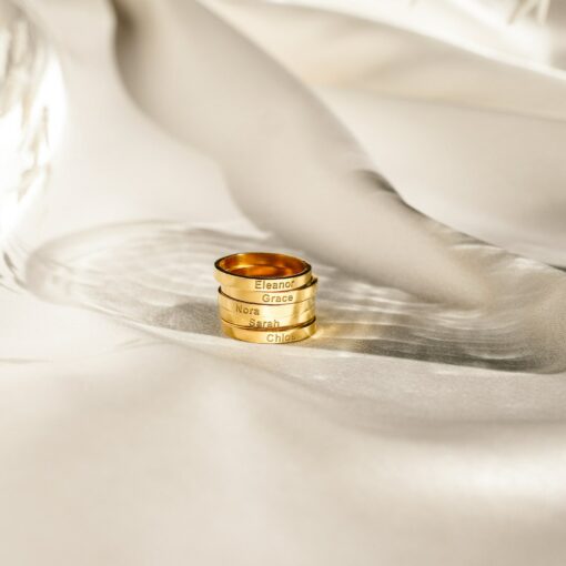Personalized Engraved Skinny Band Ring A Timeless Keepsake for Loved Ones - Image 4