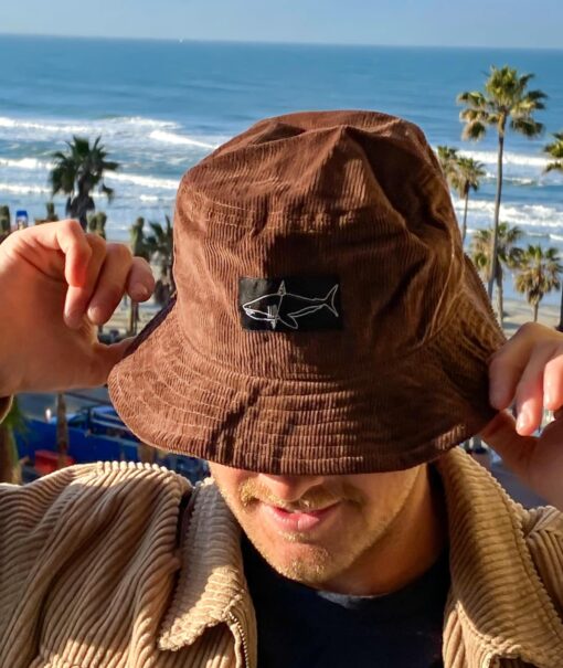 The Weekend Getaway Dark Brown Corduroy Bucket Hat - Image 3