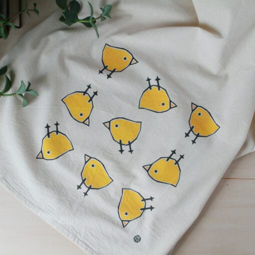 Flour Sack Tea Towel with Charming Bird Motif - Image 5