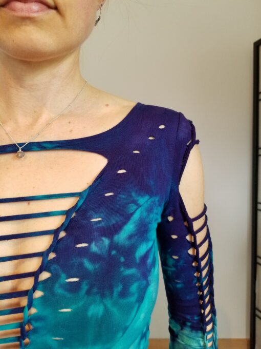 Mystical Purple Jade Hand-Dyed Yoga Crop Top and Fire Hula Hoop for Flowing Grace - Image 6