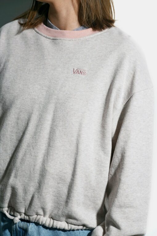 Vans Vintage Beige Sweatshirt 90s Oversized Athletic Jumper Pullover Crewneck Sport Sweater (Small S) - Image 6
