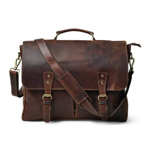 Personalized Leather Messenger Bag The Perfect Gift for Men - Image 3