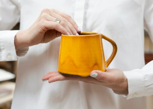 Vivid Hues Ceramic Mug and Saucer Set Elevate Your Morning Ritual with Radiant Colors - Image 4