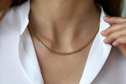 14k Gold Mariner Link Bracelet A Timeless Treasure for Special Occasions - Image 3