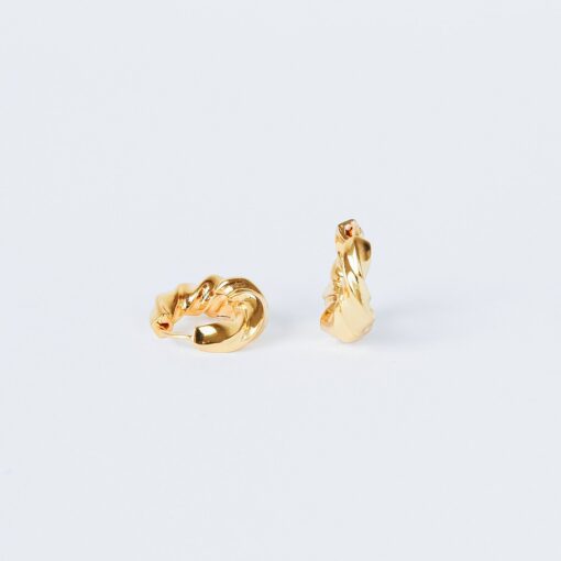 Statement Spiral Hoops Modern Geometric Huggies for a Minimalist Touch (ER106) - Image 4