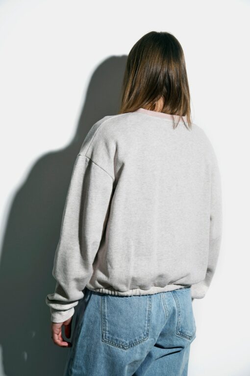 Vans Vintage Beige Sweatshirt 90s Oversized Athletic Jumper Pullover Crewneck Sport Sweater (Small S) - Image 4