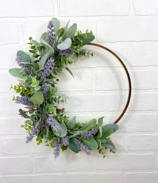 Enchanting Lavender Hoop Wreath Bring Nature's Tranquility Indoors - Image 3