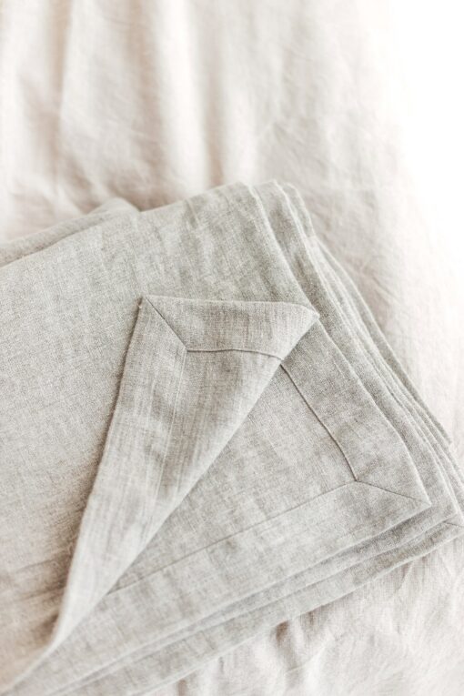 Undyed Linen Bedspread Rustic Charm for a Tranquil Night's Sleep - Image 3