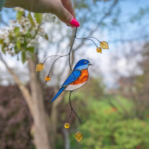 Captivating Bluebird Suncatcher A Symphony of Color for Your Home and Heart - Image 2