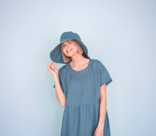 Linen Summer Hat Your Perfect Beach Companion in a Rainbow of Colors - Image 2