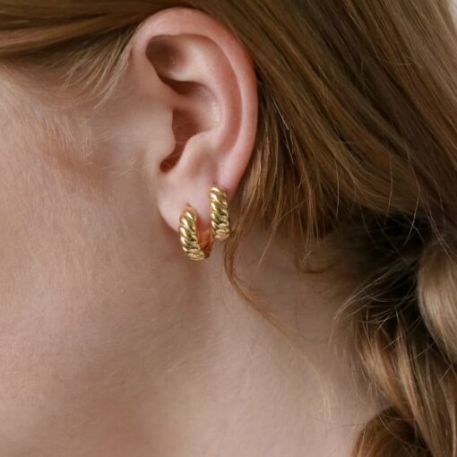 Bold Croissant Hoop Earrings Elevate Your Style with Minimalist Elegance - Image 5