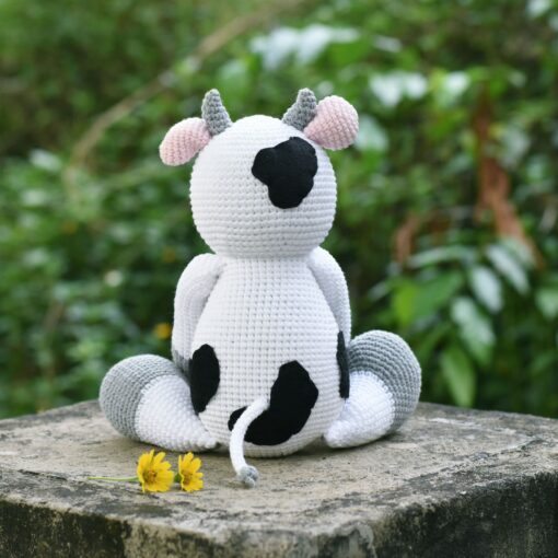 Cuddle-Worthy Milk Cow Crochet Plushie Your Farm-Fresh Friend in Custom Colors - Image 4
