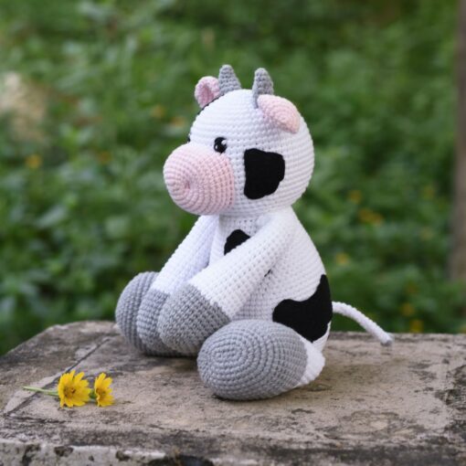 Cuddle-Worthy Milk Cow Crochet Plushie Your Farm-Fresh Friend in Custom Colors - Image 3