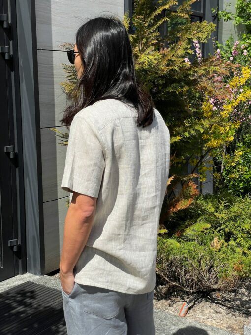 Timeless Linen Henley Elevate Your Style with Natural Elegance - Image 5