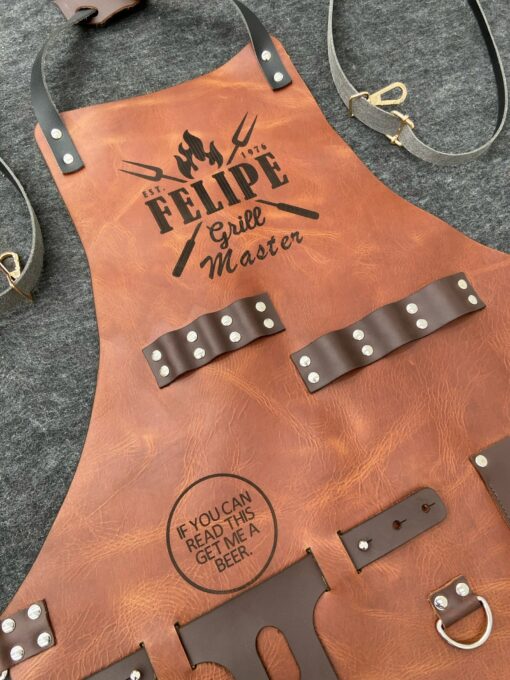 Personalized Leather Apron Your Culinary Companion for Grilling, Cooking, and Crafting - Image 3