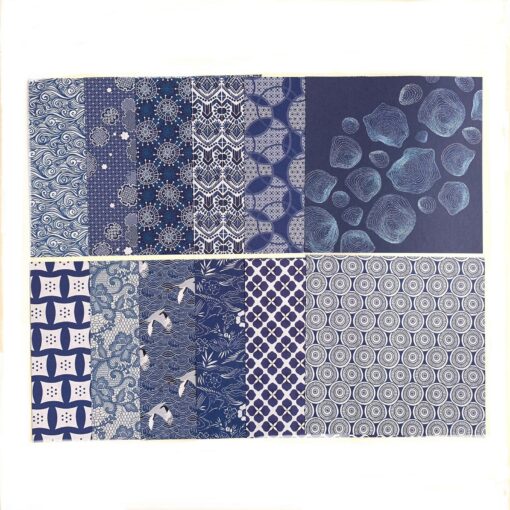 12 Majestic Blue Origami Cranes Elevate Your Decor with Grace and Serenity - Image 4