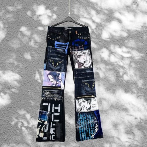 Custom Anime Manga Harajuku Kawaii Japanese Retro Rock Cosplay Crust Festival Grunge Vegan Cyber - Image 2