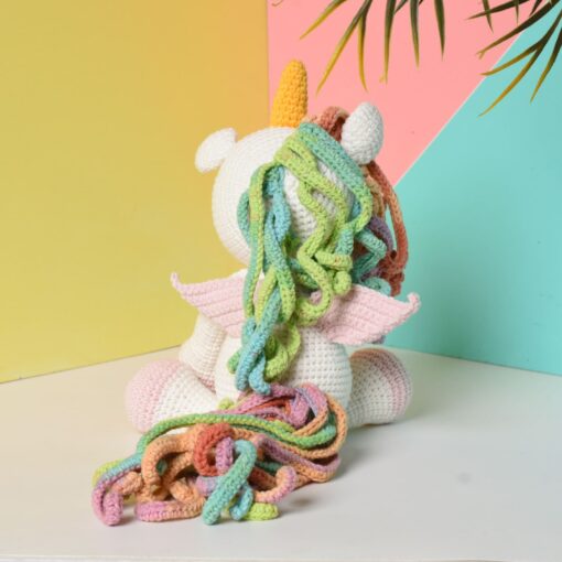Enchanting Amigurumi Unicorn Handmade Pegasus Toy for Precious Moments - Image 2
