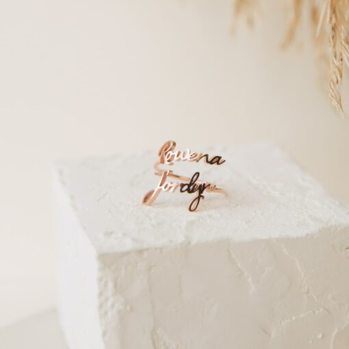 Personalized Double Name Ring A Cherished Keepsake for Loved Ones - Image 2