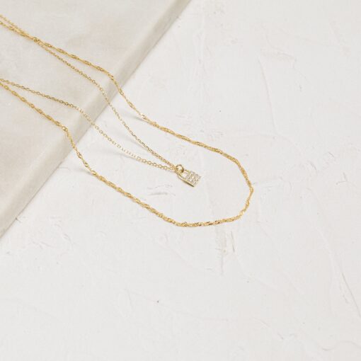 Caitlyn Minimalist's Twisted Singapore Necklace A Dainty Gold Rope Necklace for Layering and Gifting - Image 2