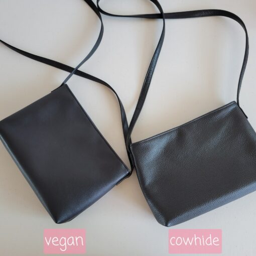 Sleek and Sophisticated The Minimalist Black Leather Crossbody Bag with Magnetic Closure - Image 6