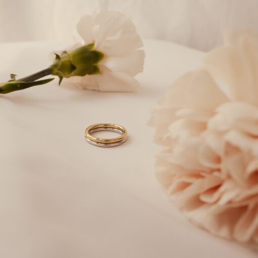 Minimalist Gold Ring Delicate Sterling Silver Band for Stacking, Pinky, Midi, or Knuckle - Image 3