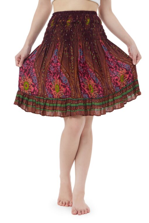 Enchanting Red Boho Skirt A Bohemian Rhapsody for Trendy Souls - Image 2