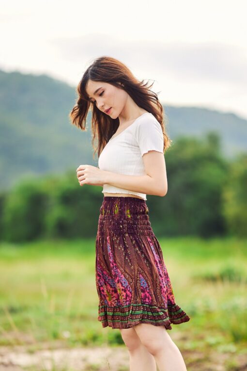 Enchanting Red Boho Skirt A Bohemian Rhapsody for Trendy Souls - Image 6