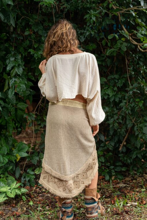 Tribal Tapestry Embark on an Ethnic Adventure with Our Block Print Wrap Skirt - Image 3