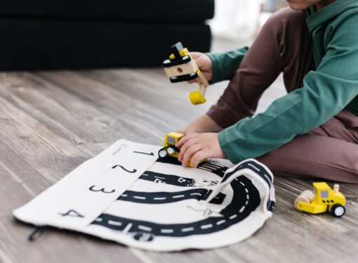 Toddler Car Play Mat Portable Busy Board for Travel, Waldorf-Inspired Activity Set for Kids - Image 4