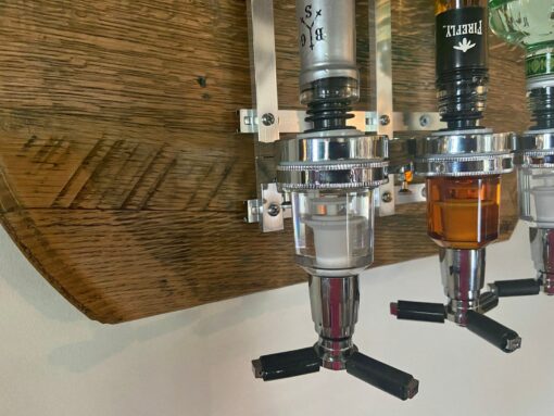 Reclaimed Whiskey Barrel Liquor Dispenser Elevate Your Home Bar with Rustic Charm - Image 3