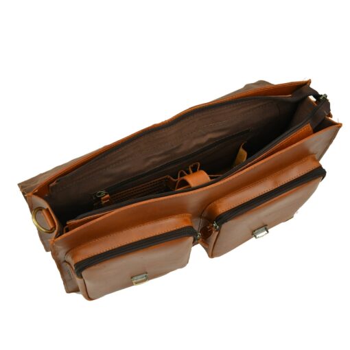 Personalized Leather Messenger Bag The Perfect Gift for the Modern Man - Image 4