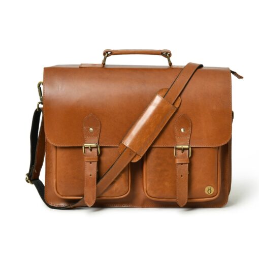 Personalized Leather Messenger Bag The Perfect Gift for the Modern Man - Image 2