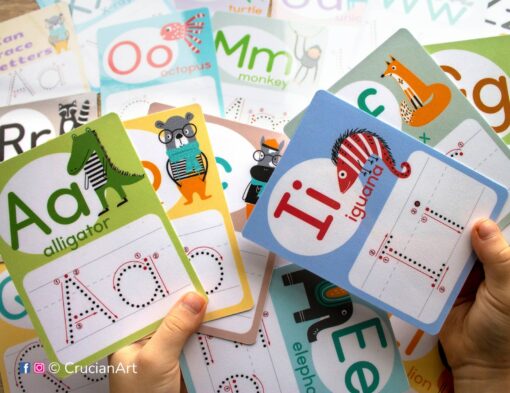 Animal Alphabet Tracing Cards Fun and Educational Flashcards for Early Learning - Image 3
