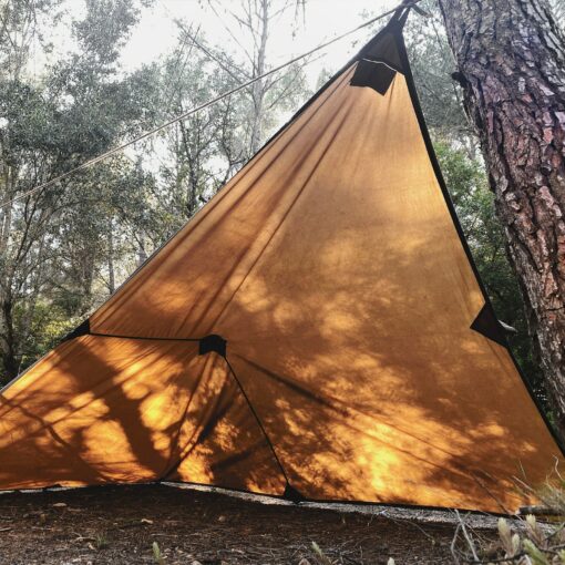 Artisanal Bushcraft Oilskin Tarp Handmade Waxed Cotton Canvas Nessmuk Tarp for Campsites and Campground Essentials - Image 5